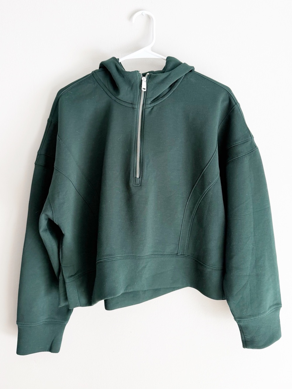 Abercrombie and fitch YPB quarter zip hoodie pullover emerald green size medium
